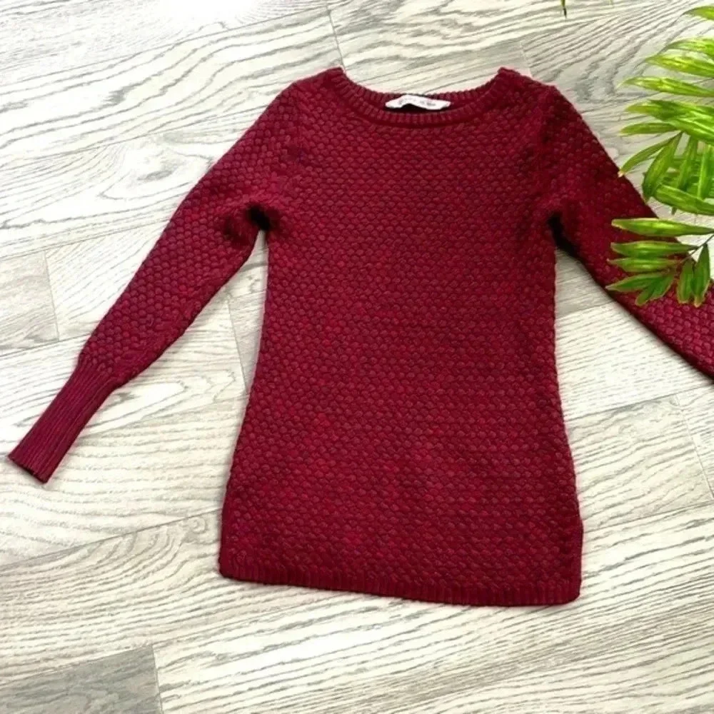 Athleta Chianti Marl Cypress Basketweave Sweater size XXSmall EUC